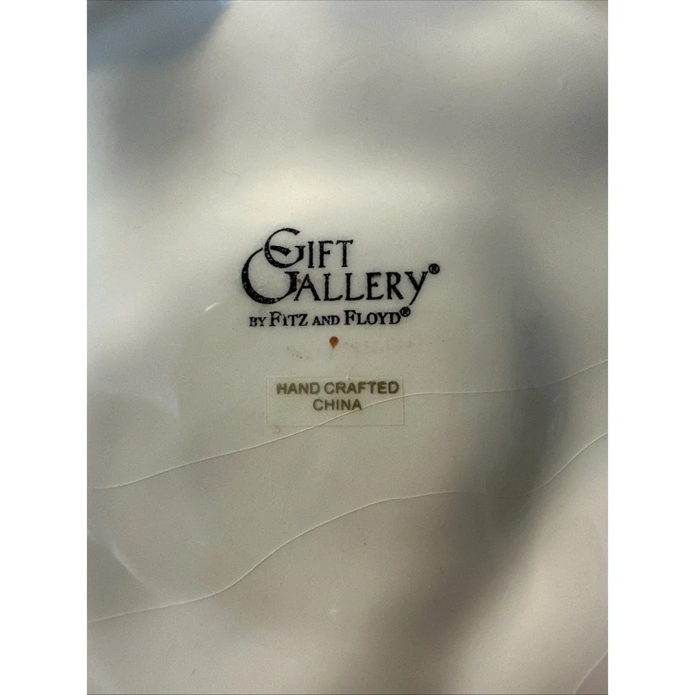 FITZ & FLOYD CANDY NUTS DISH PLATE‎ DECOR SANTA CLAUSE CHRISTMAS XMAS